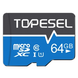 TOPESEL 64GB(The actual usable capacity is 58.2GB) Micro SD Card SDXC Memory Cards UHS-I TFCard Class 10 for Camera/Dash Cam/Tablet/PC/Computer