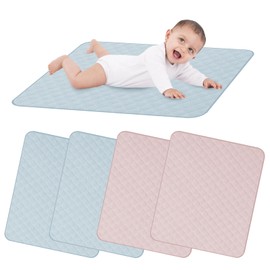 Baby Wickelunterlage, 4 Stück 70 * 60cm Wickelunterlage Waschbar, Tragbare Wickelunterlage Für Unterwegs, Wiederverwendbare Wickelunterlage Wickeltisch, Wickelauflagen Changing Mat Für Baby Kleinkind
