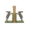 Creative Co-Op Decorative 2-Tone Cast Metal Rabbit Bookends, Green and