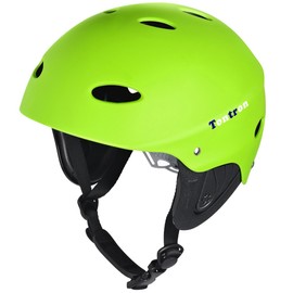 Tontron Classic Wakeboard Kayak Kite Surf Water Sports Helmet (Matte Green, L)