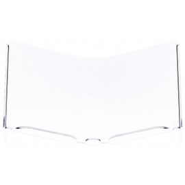Plymor Clear Acrylic Open Book Display Stand with 1" Ledge, Tilted, 11.625" W x 6" D x 6" H