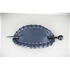 Perfect Hairstyle with Our Hair Accessories - Blue Faux Leather Slide Hair Pin Stick Barrette Accessory Hairpin Whip Stitched Fashionable Hair Accessory Hair Jewelry Accessories for Lady Women