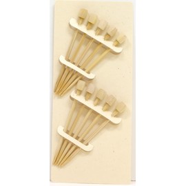 Clover 55-102 Bamboo Waiting Needles for Crossbones, Pack of 10, Approx. 2.8 inches (72 mm)