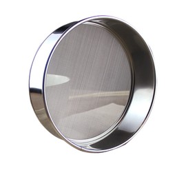 Flour Sieve Diameter, Stainless Steel Powder Sieve, Fine Mesh Sieve for Food, Suitable for Sieving Flour, Rice, Cereals, Beans (Silver)