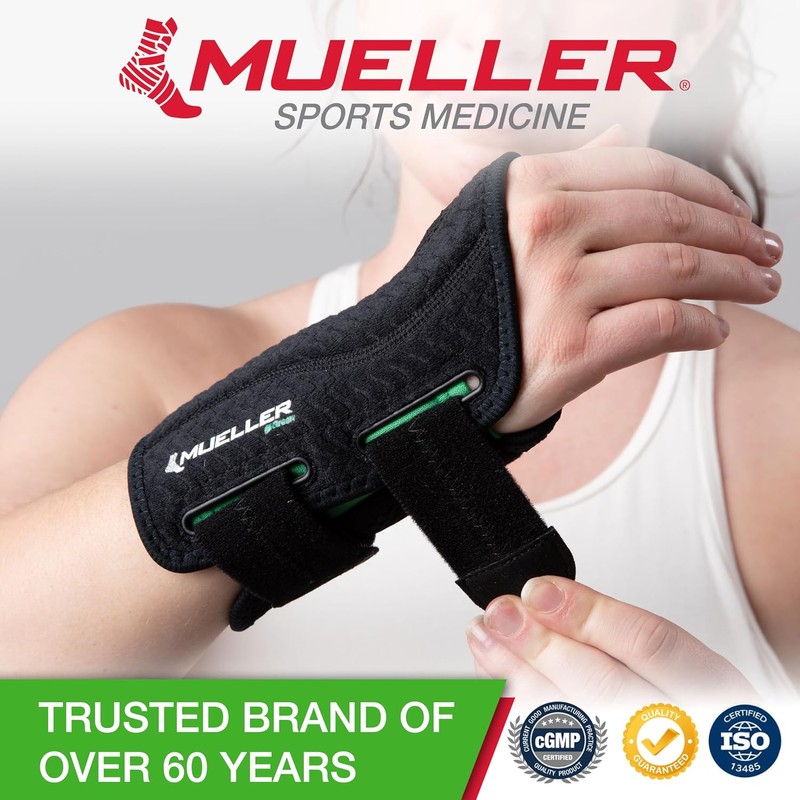 Mueller Muñequera ajustable verde – derecha SM/MD 86271 1 cada