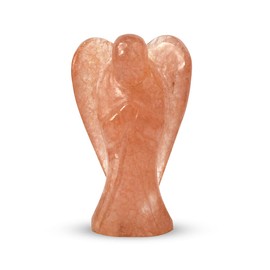 Crystu Natural Carnelian Angel Stone Angel Crystal Angel 2 Inch Approx for Reiki Healing and Crystal Healing Stone (Color : Orange)