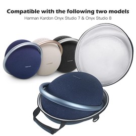 Seracle Hard Carrying Case Travel Bag Compatible with Harman Kardon Onyx Studio 8 Portable Bluetooth Speakers (Blue)