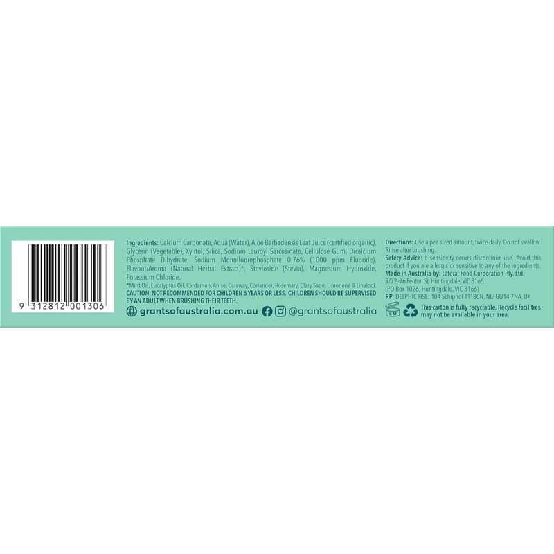 Complete Care Fluoride Natural Toothpaste, 110g