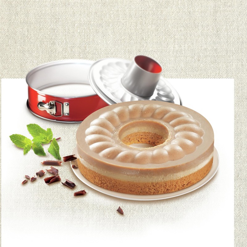 Tefal Hinged j1642814 Savarin Mould, Stainless Steel, 27 cm, Red