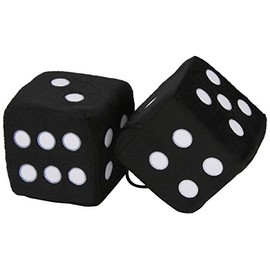 Sumex JUMBO20 Plush Dice Large, Black, 9 x 9 cm