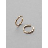 ete 841942-943-944 Twisted Hoop Earrings, Platinum