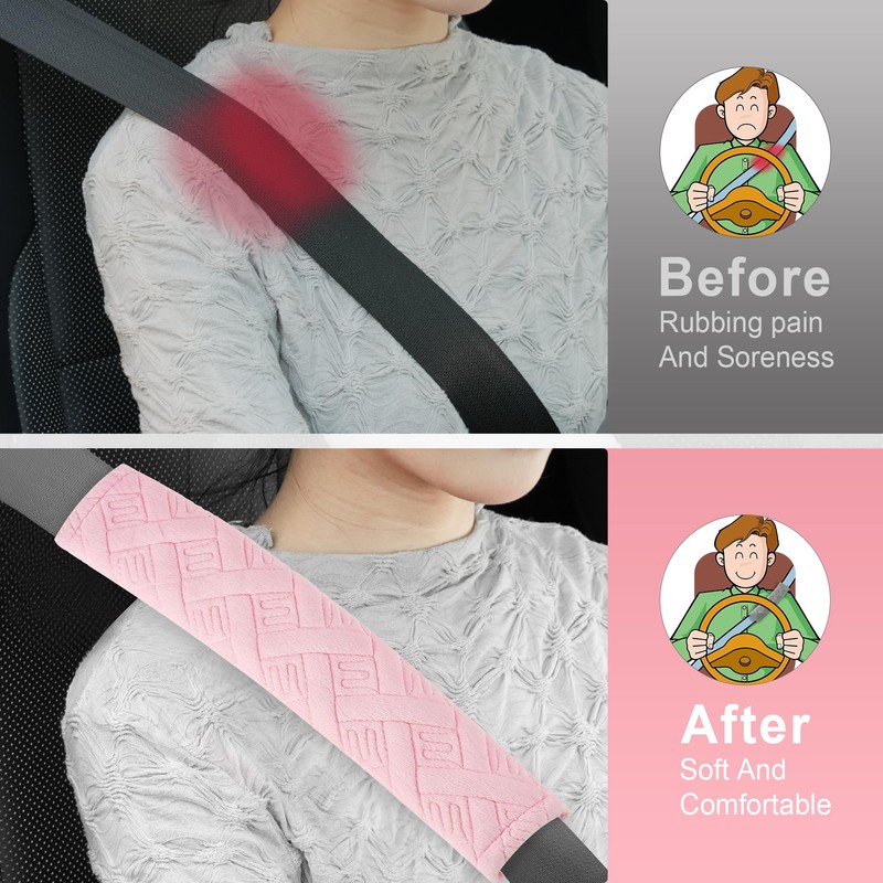 JUSTTOP 2-Pack Universal Car Shoulder Strap Pads Cover for A