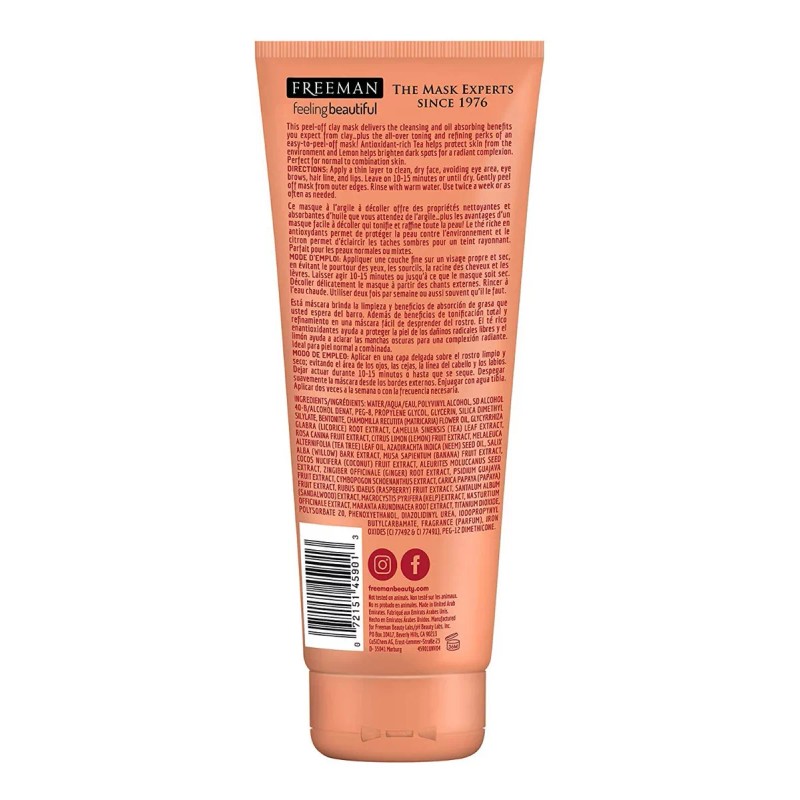 Freeman 3 X Mascarilla Facial Freeman Peel Off Té Dulce