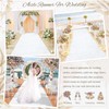 MODFUNS White Aisle Runner Wedding Carpet Runner 4x30FT Velvet Fabric