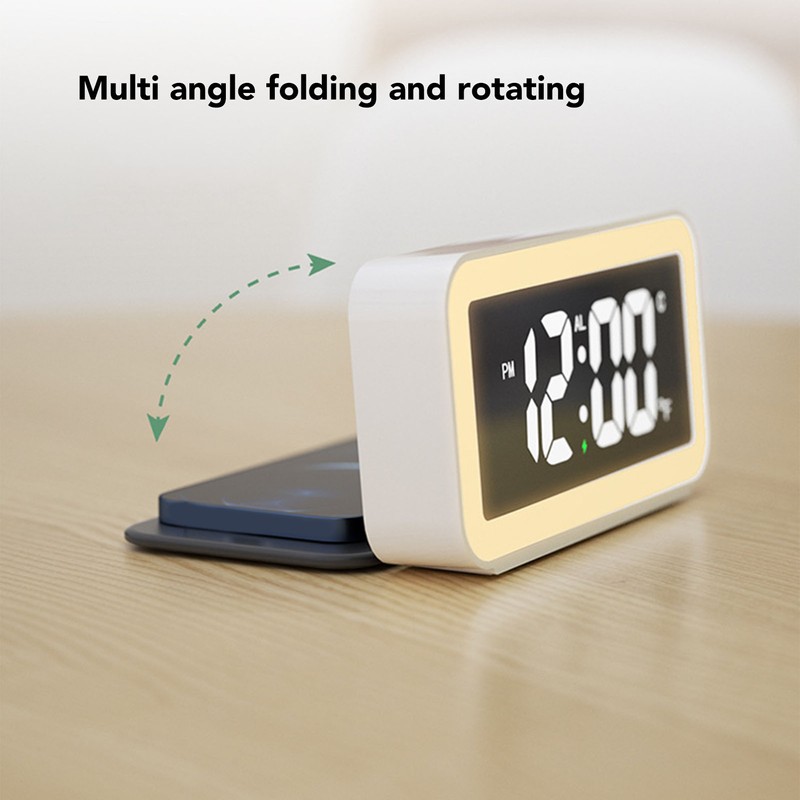3 in 1 Alarm Clock with Wireless Charging and Night