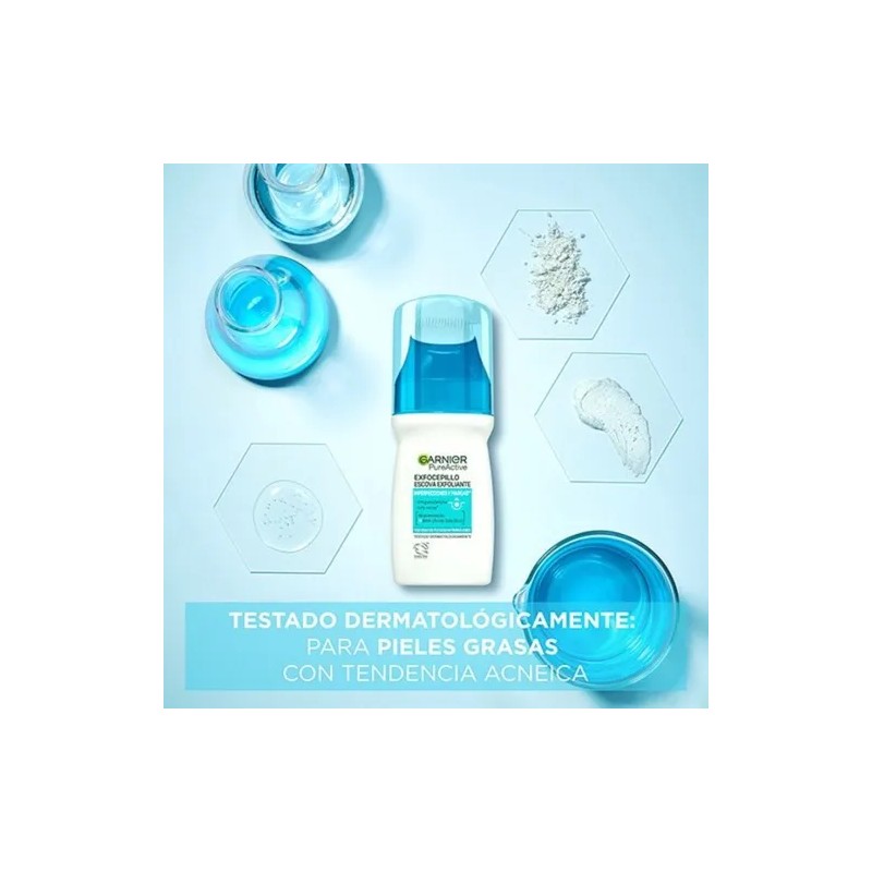 Garnier Pure Active Exfocepillo Exfoliante Facial 150ml - Gel Limpiador
