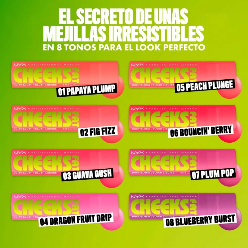 Nyx Professional Makeup, Fat Cheeks Blush Rubor Líquido Guava Gush