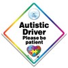 Autistic Driver Please Be Patient Car Sign, Autistic Driver Sign,