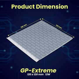 Gelid Solutions GP-Extreme 12W Thermopad 120 x 120 x 2.0 mm Excellent Heat Conduction, Ideal Gap Filler Easy Installation