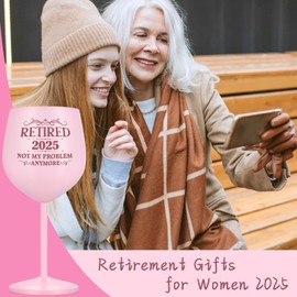 Gtmileo Retirement Gifts For Woman 2025, Retirement Wine Glass, Retired Not My Problem Stainless Steel Wine Glass, Retirement Decorations, Coworker Leaving Gifts, Farewell Gifts, 18 Oz Wine Glass