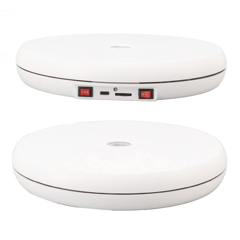 Zerodis Electric Motorized Rotating Turntable Display Stand with LED, 360