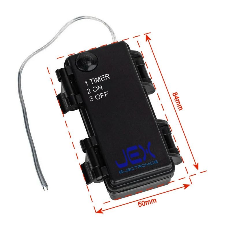 Jex Electronics Waterproof Two/2X AA Battery Holder Case Box 2.4V/3V