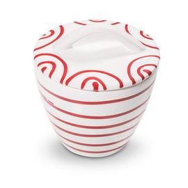 GMUNDNER KERAMIK Sugar Bowl Gourmet Diameter 9 cm Flamed Red Crockery Handmade in Austria