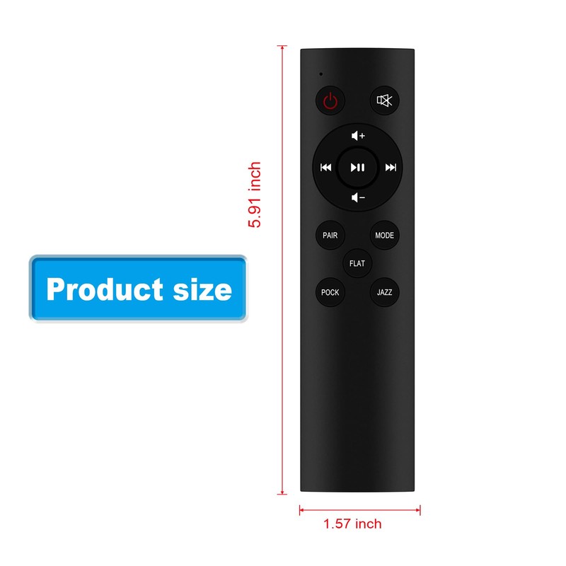 AULCMEET Replace Remote Control Compatible with Majority BOWFELL Bow-BAR-BLK Bowfell