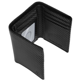 Access Denied Trifold Wallets for Men RFID - Genuine Leather Slim Mens Wallet with ID Window Front Pocket Wallet Gifts for Men