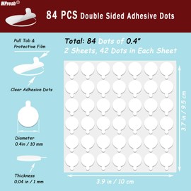 MPresh Strong Adhesive Dots Double Sided, Clear Museum Putty, Sticky Tack Glue Removable Mounting Putty for Wall Hanging, Crafts, Balloons, Poster, Museum, Decorations