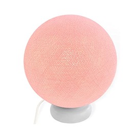 CREATIVECOTTON LED Handmade Floor Lamp with Cotton Shade (Pink, 25cm)
