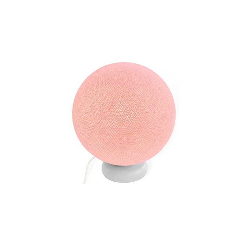 CREATIVECOTTON LED Handmade Floor Lamp with Cotton Shade (Pink, 25cm)