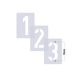 Number Stencil Set 003510, Numbers 0-9/10 cm High, 10 Individual Stencils