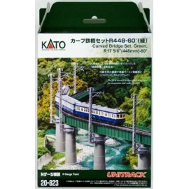 Kato N Scale UniTrack R17 5/8" 448mm 60° Curved Deck-Girder Bridge 4 Pcs 20-823