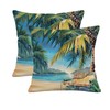 Doobicy Beach Pillow Covers 18x18 Inch Set of 2, Tropical