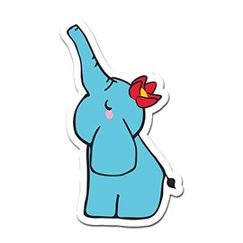 MightySkins Elephant Peel and Stick Art Removable Cute Stylish Funny Cartoon Dorm Room Decor Vinyl Wall Decals Sticker, 48" On Its Longest Side