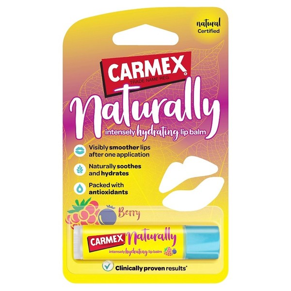 Carmex Naturally Intensely Hydrating Lip Balm - Berry 4.2g