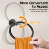 Matte Black Towel Ring 2Pack, SUS304 Stainless Steel Hand Towel