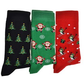 3 Pairs of Adults CHRISTMAS Socks Variety of sizes - Santa