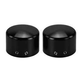 HDBUBALUS Front Axle Cover Caps Set Fit for Harley Sportster XL 1200 Dyna Softail Fat Boy Touring Street Road Electra Tri Glide 2 pcs Black