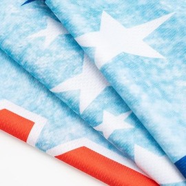 Soccer Fan Scarf Double Sided Print 57" x 7" - Red White Blue Vintage Classic Supporter Scarf, Tournament Match Day Souvenir Football Gift