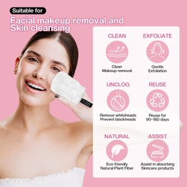 NAEILVOM's Must-have Eco-Friendly Reusable Makeup Remover Gloves & Facial Cleansing Exfoliates Cloth -Exfoliating glove, No Cleansing Oils Needed, removes makeup residue 1PC