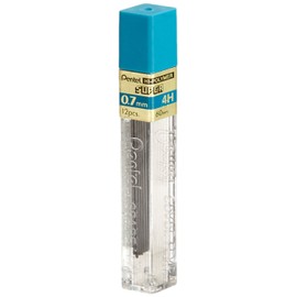 Pentel Hi-Polymer Lead, 0.7 mm, Medium, 4H, Black (PEN504H)