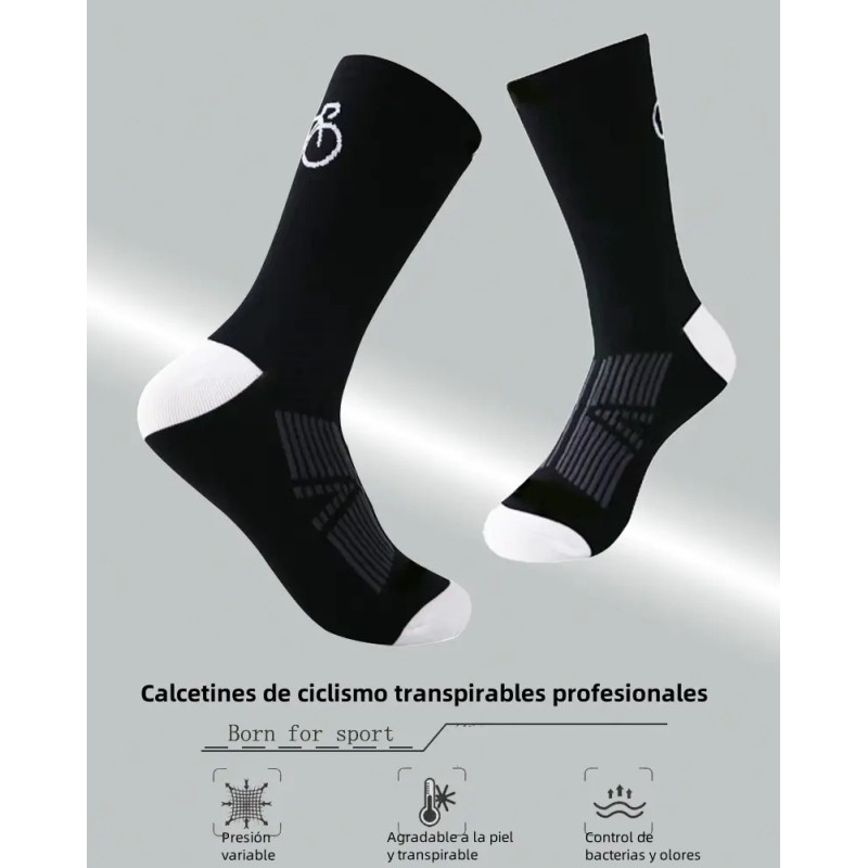 Ciclismo Correr Senderismo Deportes Media Calcetines 3 Pares
