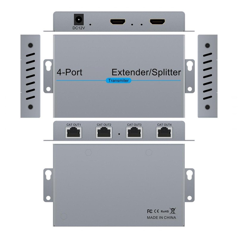 HD Multimedia Interface Extender Splitter 1x4 1080P 60Hz Extending 164ft