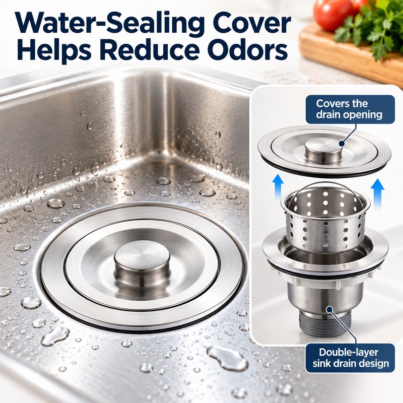 Stainless Steel Kitchen Sink Drain Strainer for Food Waste –
