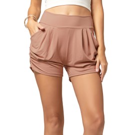 PREMIUM Ultra Suave harén pantalones cortos – Bolsillos – 15 Trending Impresiones por Arrogante, Mocha