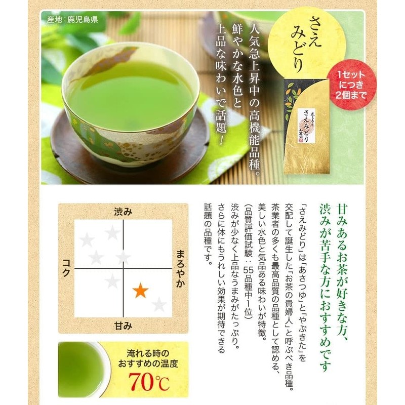 Chiran Tea Gift 2024 New Tea Variety Saemidori, 3.5 oz