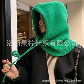 Women's Balaclava Hooded Scarf Hat Neck Warmer lf3238 Free Size/Khaki 4ea