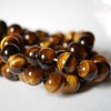Grade A Natural Tiger's Tiger Eye Semi-Precious Gemstone Round Beads